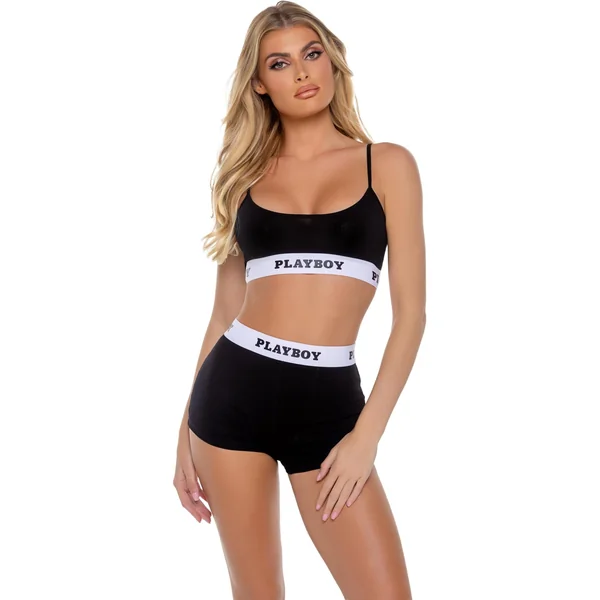 Playboy Bunny Sport Lounge Bralette 2pc Set