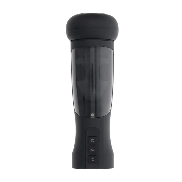 Playboy End Game Rechargeable Warming Stroker with UV Stand – Black