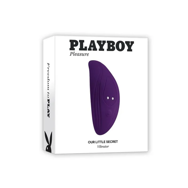 Playboy Our Little Secret Rechargeable Silicone Panty Vibe with Remote Control - Purple