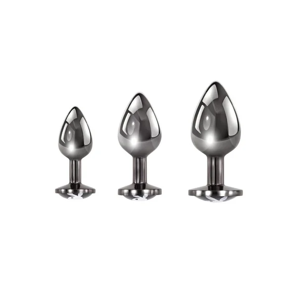 Playboy Pleasure 3 Ways Metal Anal Training Kit (3 Piece) – Black