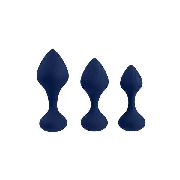 Playboy Tall Trainer Silicone Anal Kit (3 Piece) – Navy
