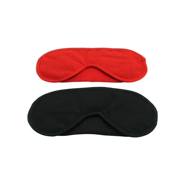 Pleasure Blindfold 2 Pack Universally Sized for Him and Her Red and Black