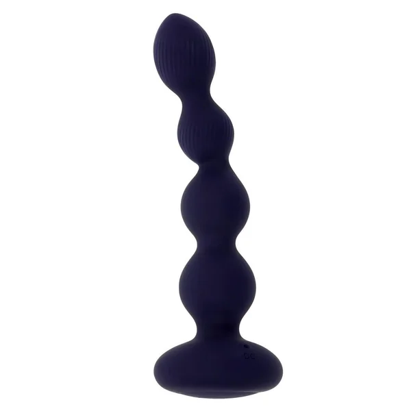 Pleasure Orbit Rechargeable Silicone Anal Beads with Remote Control – Purple