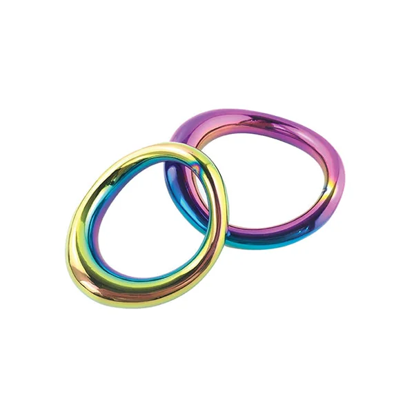 Plesur 1-3/4" Metal Cock Ring - Rainbow