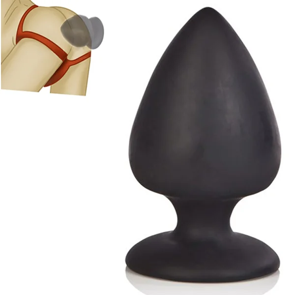Plump Plug Silicone Butt Plug Black 3.25 Inch