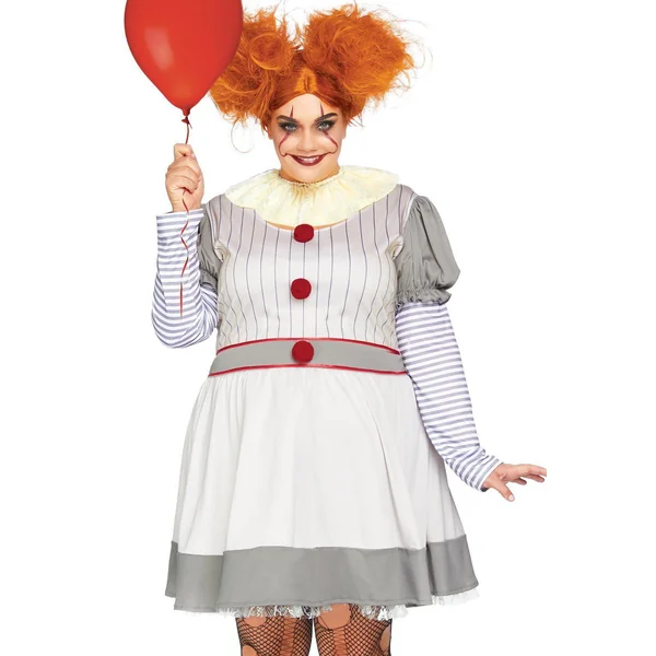 Plus Size Creepy Clown Costume