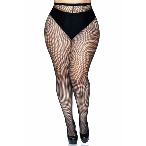 Plus Size Spandex Fishnet Pantyhose