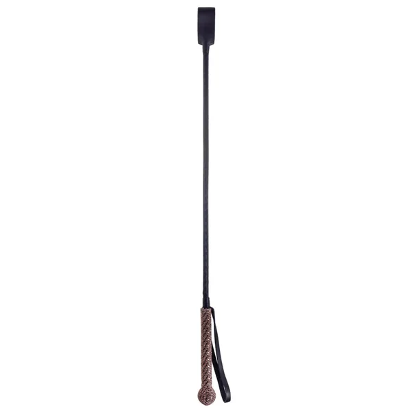 Poison Rose Diamante Handle Riding Crop