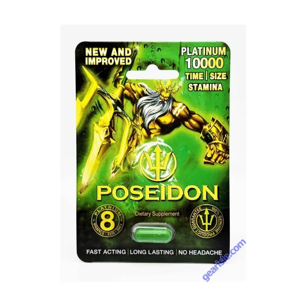 Poseidon Green Male Sexual Enhancement Supplement Pill