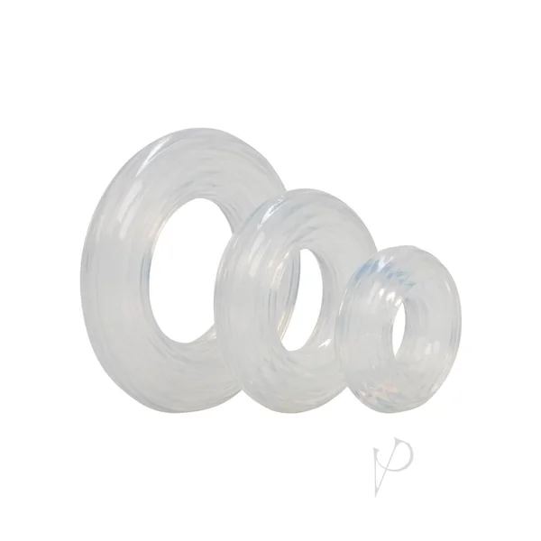 Premium Silicone Penis Ring Set Clear