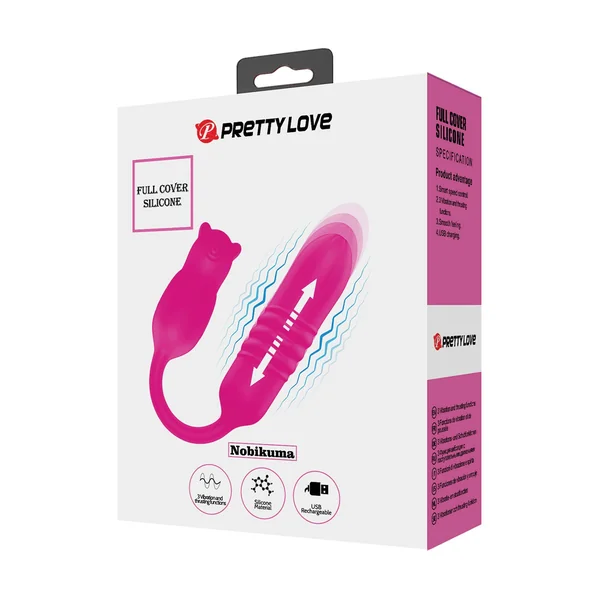 Pretty Love Nobikuma Thrusting Bullet Vibrator In Fuchsia