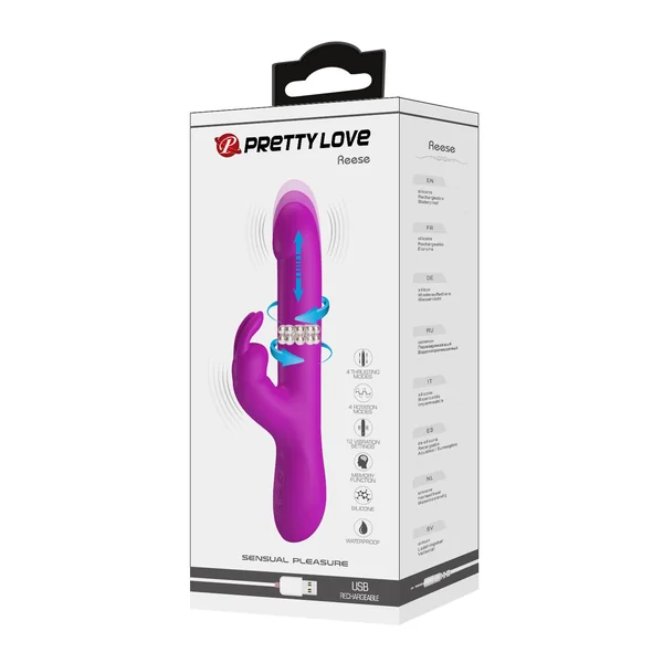 Pretty Love Reese Rabbit Vibrator with Multi-Speed Purple