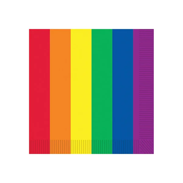 Pride Luncheon Napkins - Rainbow Pack of 16