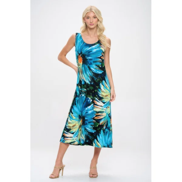 Print Bns Tank Long Dress