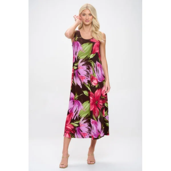 Print Bns Tank Long Dress