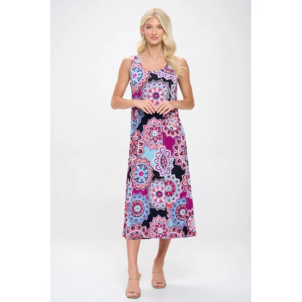 Print Bns Tank Long Dress