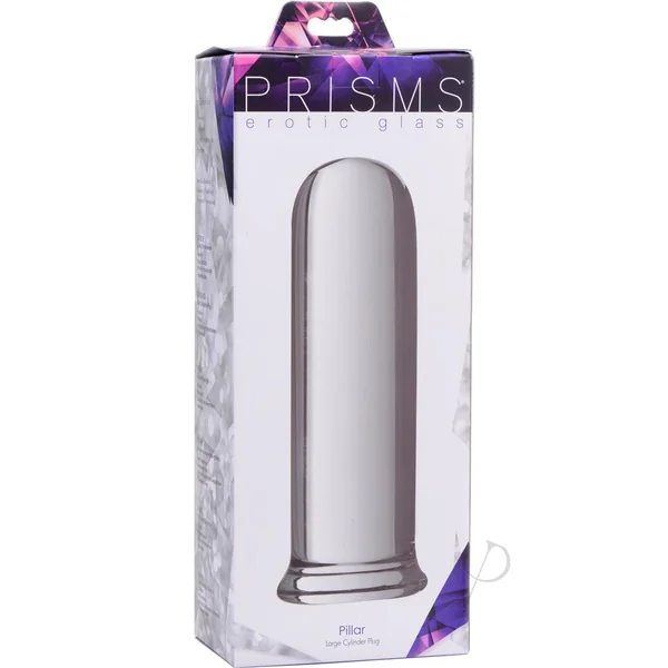 Prisms Pillar Large Cylinder Glass Butt Plug Clear