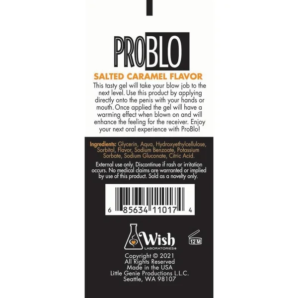 Problo Oral Pleasure Flavored Gel 1.5oz - Salted Caramel