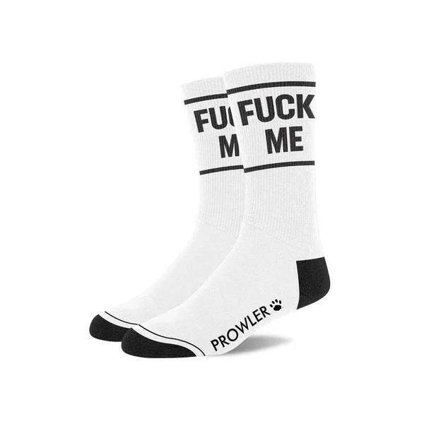 Prowler RED Fuck Me Socks – White/Black