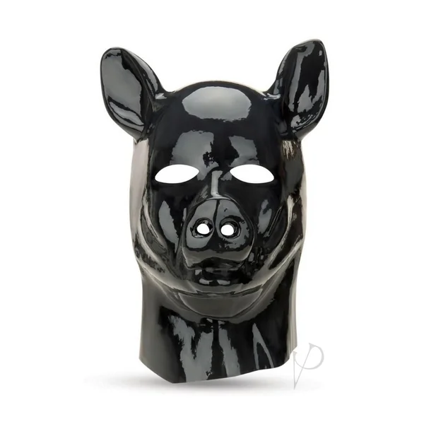 Prowler RED Latex Pig Hood - Black