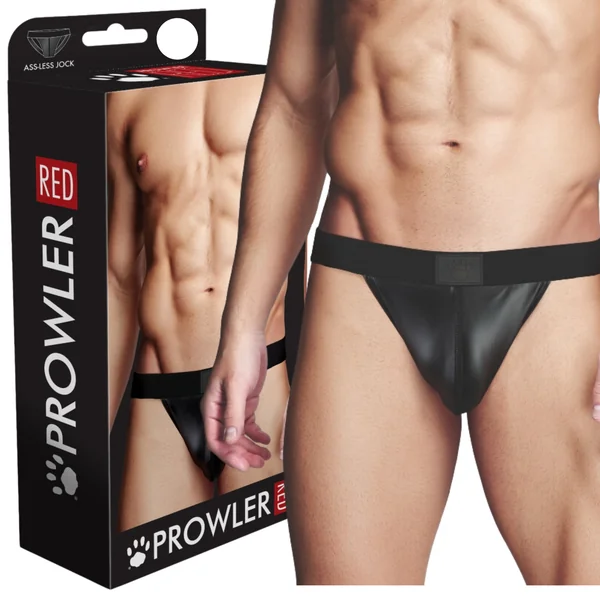 Prowler RED Sexy Clothing Men Wetlook Ass-less Jock Strap Underwear Black