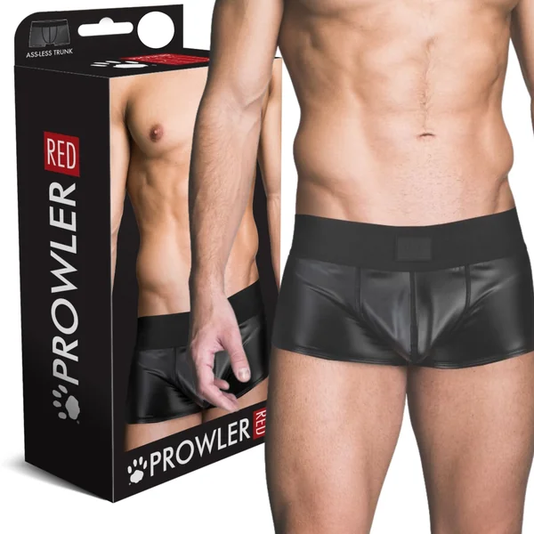 Prowler RED Sexy Clothing Men’s Wetlook Ass-less Classic Trunk Underwear