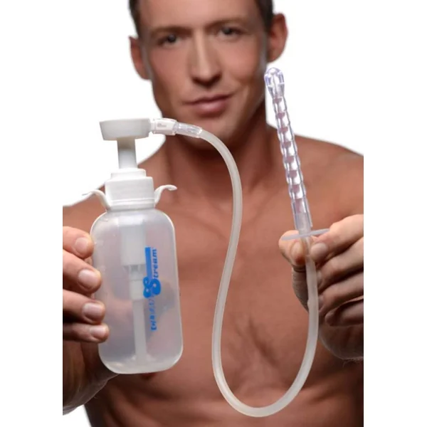 Pump Action Anal Preparation Enema With Bottle Clear Clean Stream