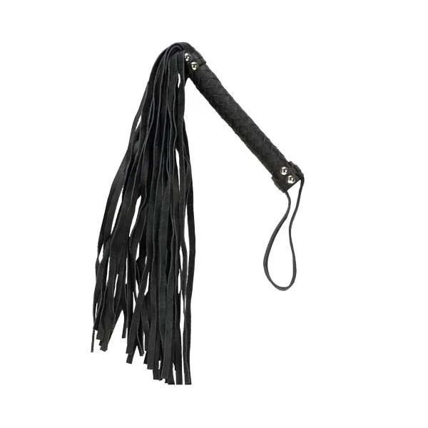 Punishment Black Whip Leather Flogger