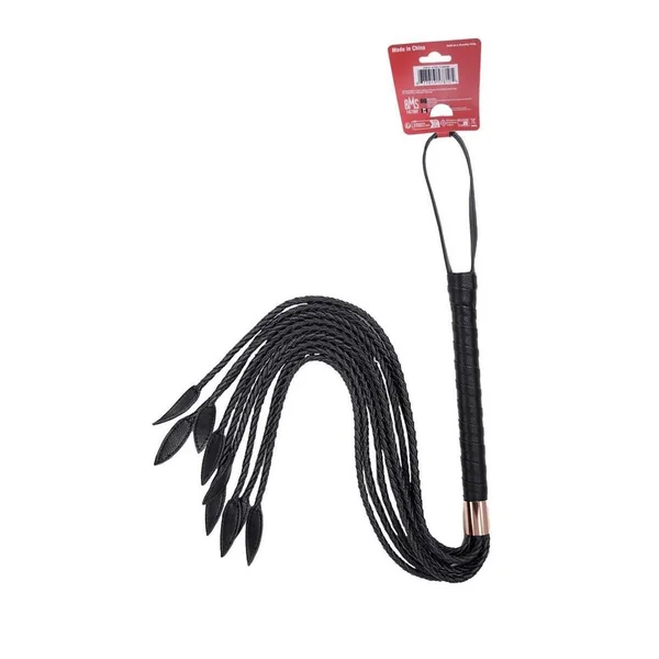 Punishment Braided Tail Flogger 9in – Rose Gold