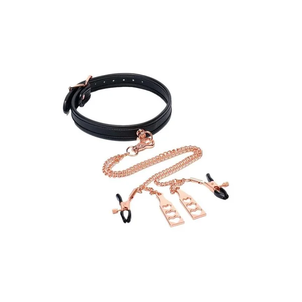 Punishment Choker and Nipple Clamps