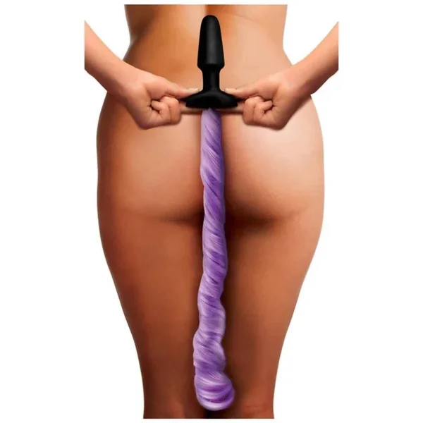 Purple Pony Tail Anal Plug