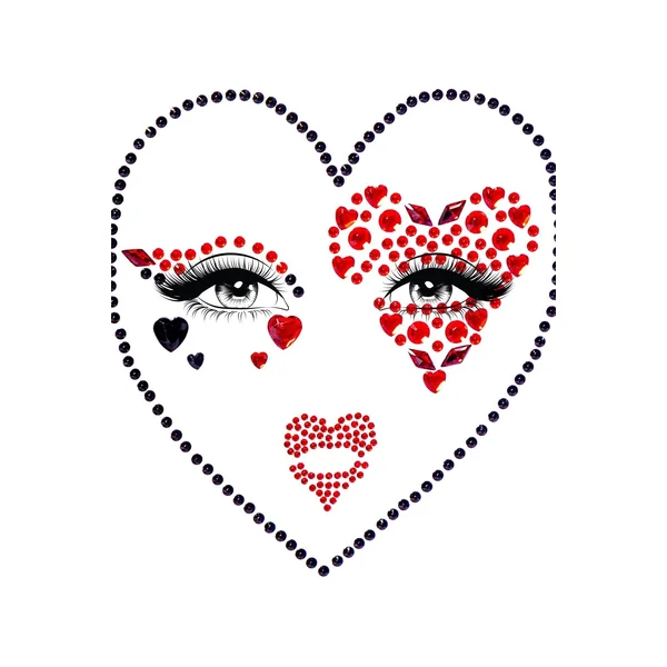 Queen Adhesive Face Jewels Sticker