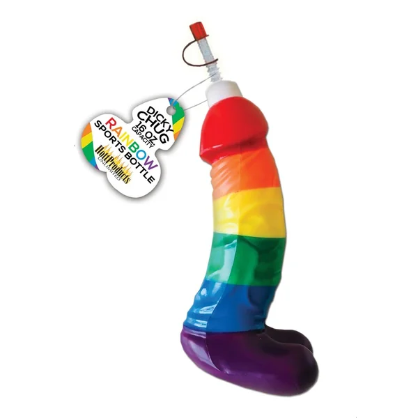 Rainbow Dicky Chug Sports Bottle 16 Ounces