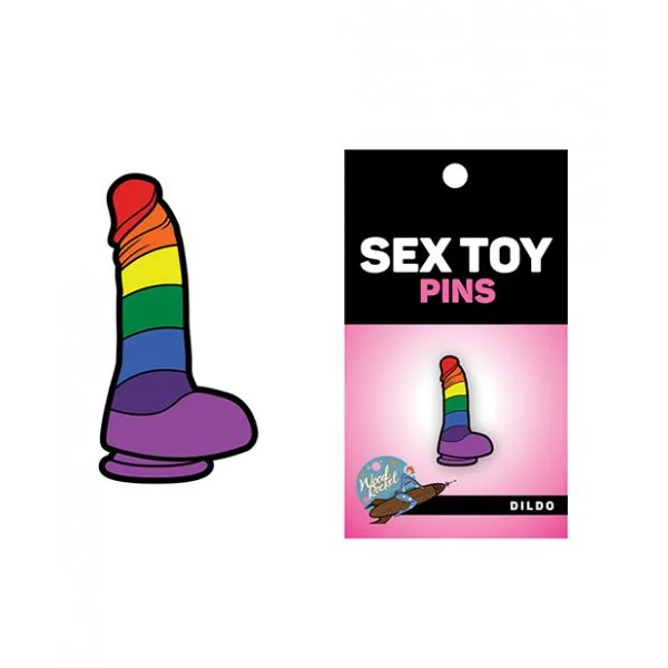 Rainbow Dildo Enamel Pin by Wood Rocket