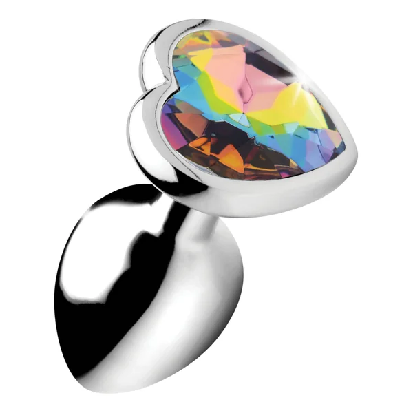 Rainbow Prism Heart-Shaped Small Anal Plug for Beginners