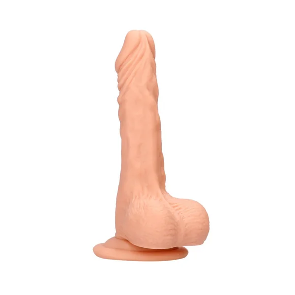 Real Rock Realistic Dildo With Balls - 7" - 17 Cm - Vanilla