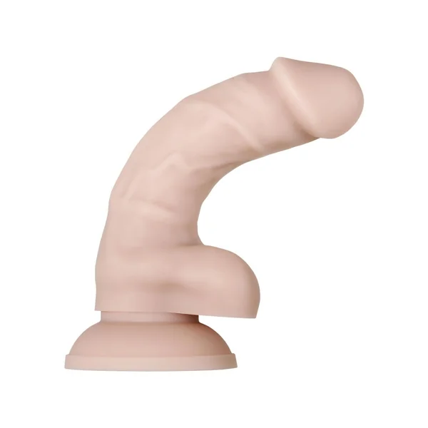 Real Supple Poseable Dildo With Balls 6in – Vanilla