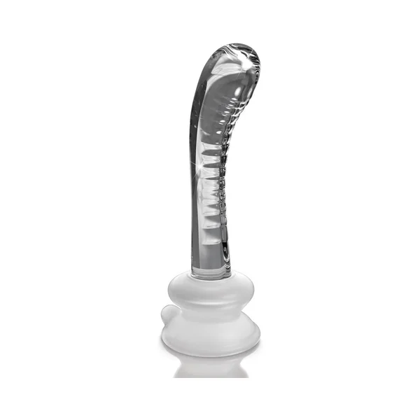 Realistic Dildos: Icicles No. 88 – Glass Suction Cup G-spot Wand – Clear