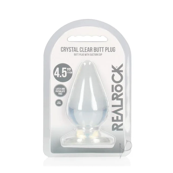 RealRock Crystal Clear Anal Plus 4.5in - Clear