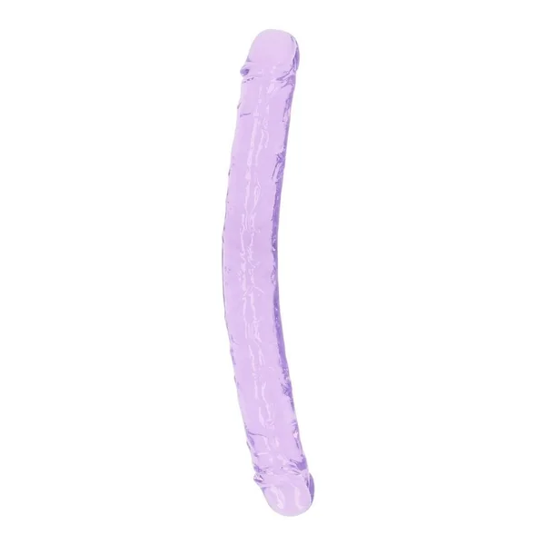 RealRock Crystal Clear Double Dong 13in – Purple