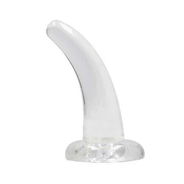 RealRock Crystal Clear Non Realistic Dildo with Suction Cup 4.7in – Clear
