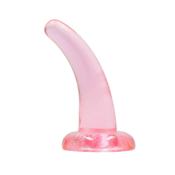 RealRock Crystal Clear Non Realistic Dildo with Suction Cup 4.7in – Pink