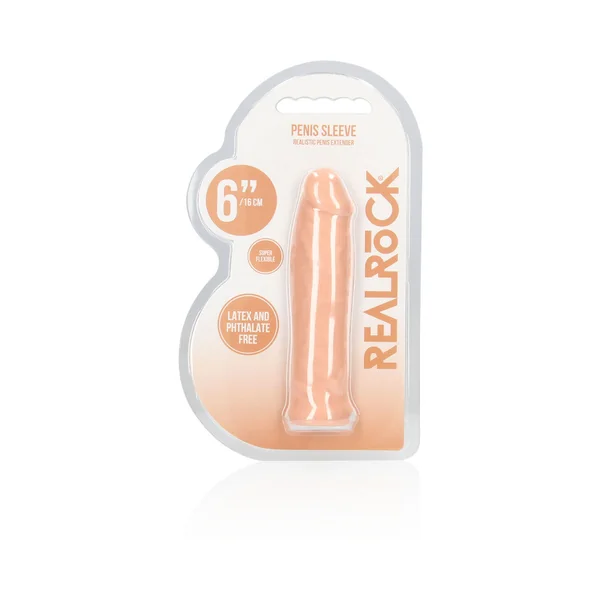 RealRock Realistic 6 inches Penis Sleeve Extender Beige