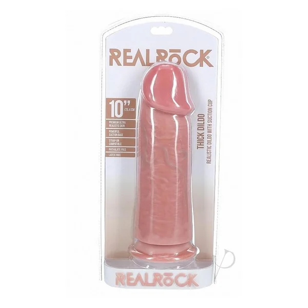 RealRock Ultra Realistic Skin Extra Thick Dildo 10in - Vanilla