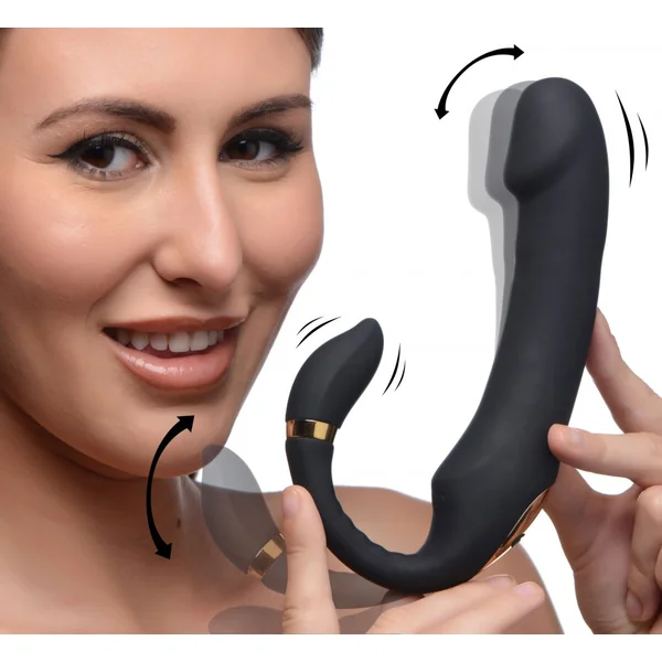 Rechargeable Silicone G-Spot Vibrator w/ Poseable Clit Stim
