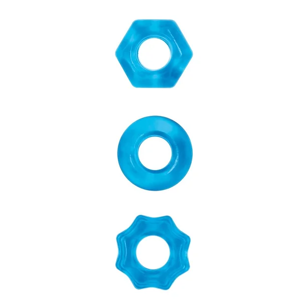 Renegade Chubbies Super Stretchable Cock Rings (Set of 3) – Blue