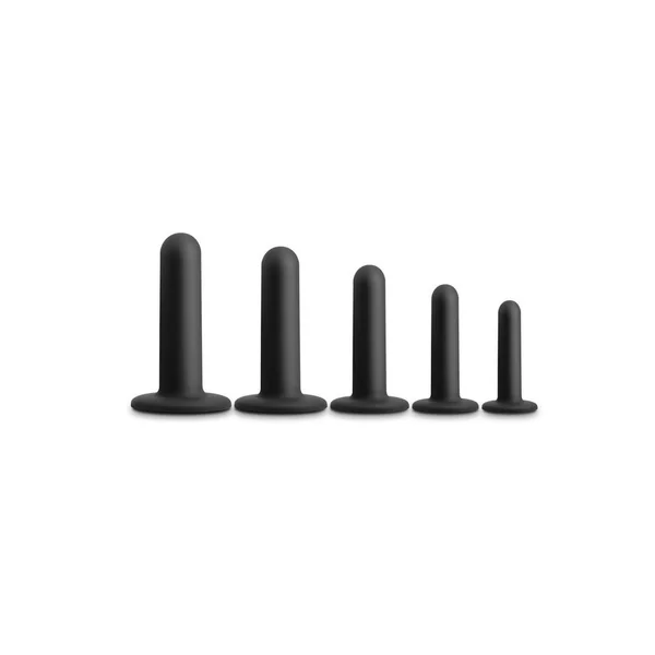 Renegade Dilator Kit Silicone Anal Plugs with Suction Cups (5 Piece) – Black