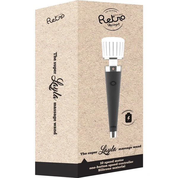 Retro LaylaSilicone Massage USB Rechargeable Wand Vibrator Waterproof