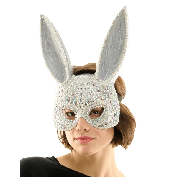 Rhinestone Bunny Mask