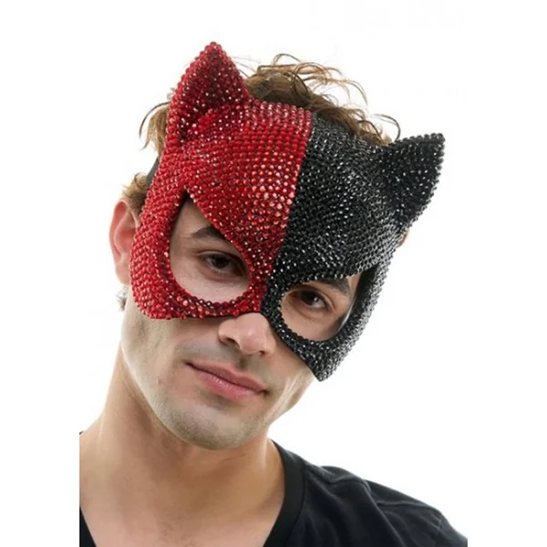 Rhinestone Cat Mask